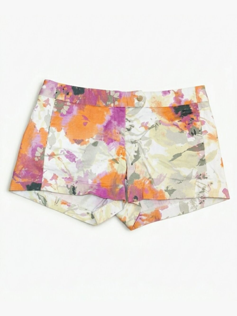 J CREW City Fit Stretch Chino Abstract Floral Watercolor Cotton Mini Size 6